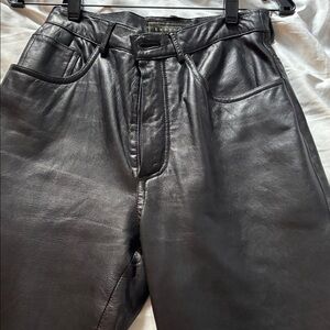 Express genuine Black Leather Pants